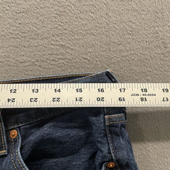 Levis Jeans Mens 34x30 Blue 501xx Dark Wash Button Fly Straight Leg Cotton - Picture 9 of 10